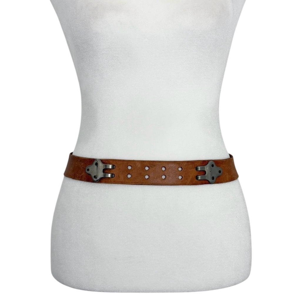 Vintage Calderon Utility Steampunk Festival Industrial Leather Belt (XS/S)